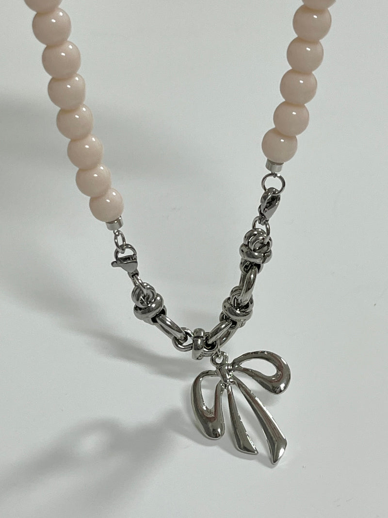 MADE beige ribbon Necklace
