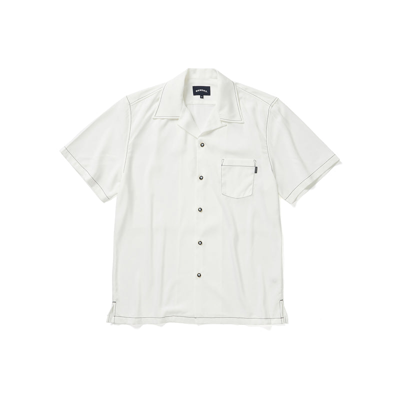 コントラストステッチシャツ/CONTRAST STITCH SHIRT (WHITE)