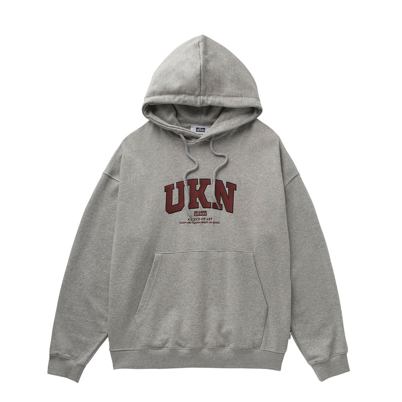 UKNロゴ刺繍フーディ / UL:KIN UKN Logo Embroidery Hoodie_Grey
