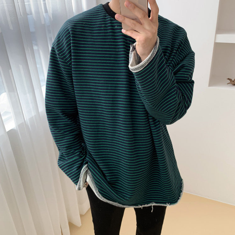 ストライプスウェットシャツ/NewTG Striped Sweat Shirt (3color)