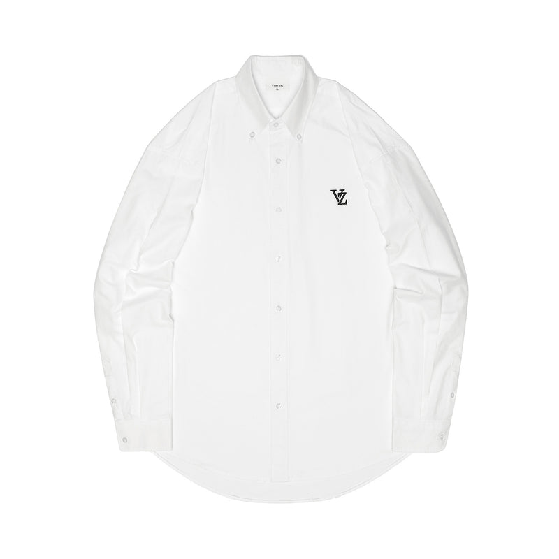 3Dモノグラムオーバーフィットオクスフォードシャツ / 3D Monogram Over Fit Oxford Shirts White