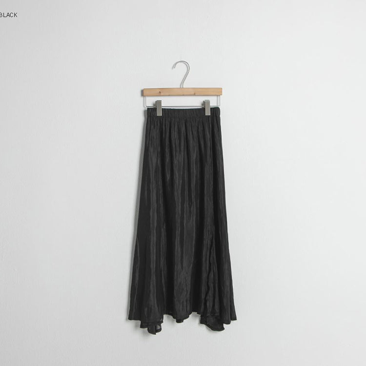 シルキーマキシバンディングスカート / (SK-4680) Silky maxi banding skirt