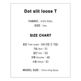 Dot slit loose T - beige (6540338167926)