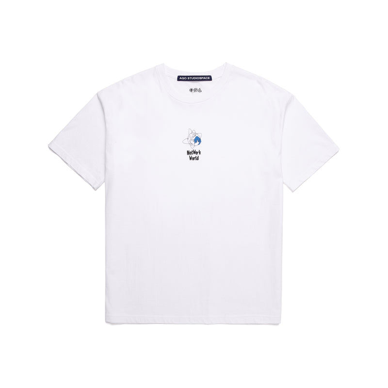 ネットワークTシャツ ホワイト/AQO NETWORK T-SHIRTS WHITE (4432801464438)