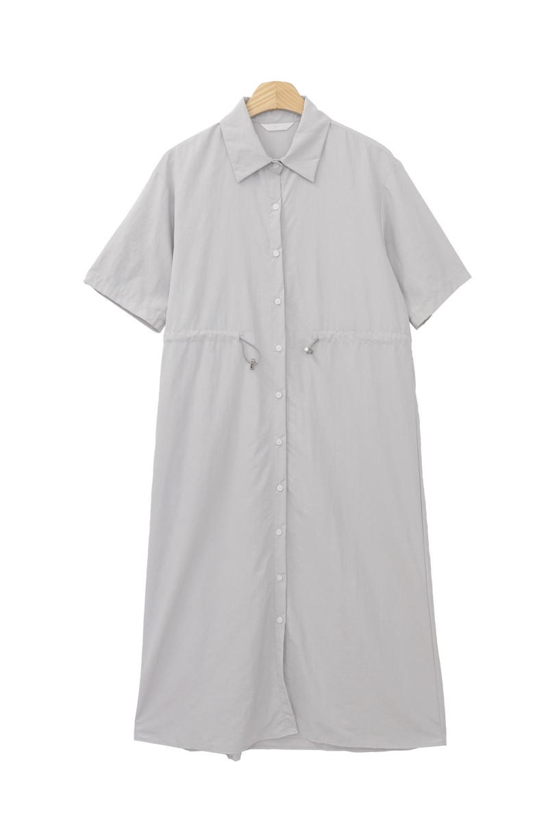 Dews String Summer Short-Sleeved Long Dress (3 colors)