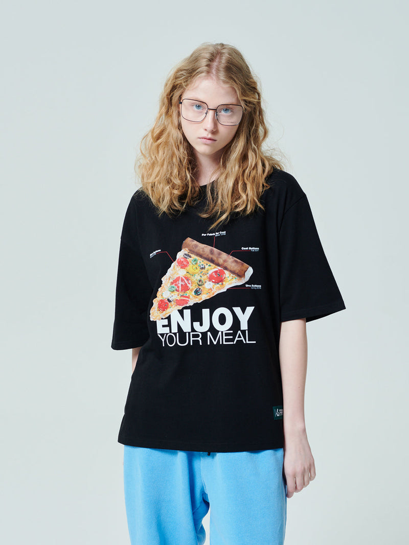 キャンペーンTシャツピザ/[ENJOY YOUR MEAL] CAMPAIGN 1/2 T-SHIRT PIZZA _BLACK