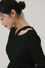 REVERSIBLE BOAT NECK TOP (3color)