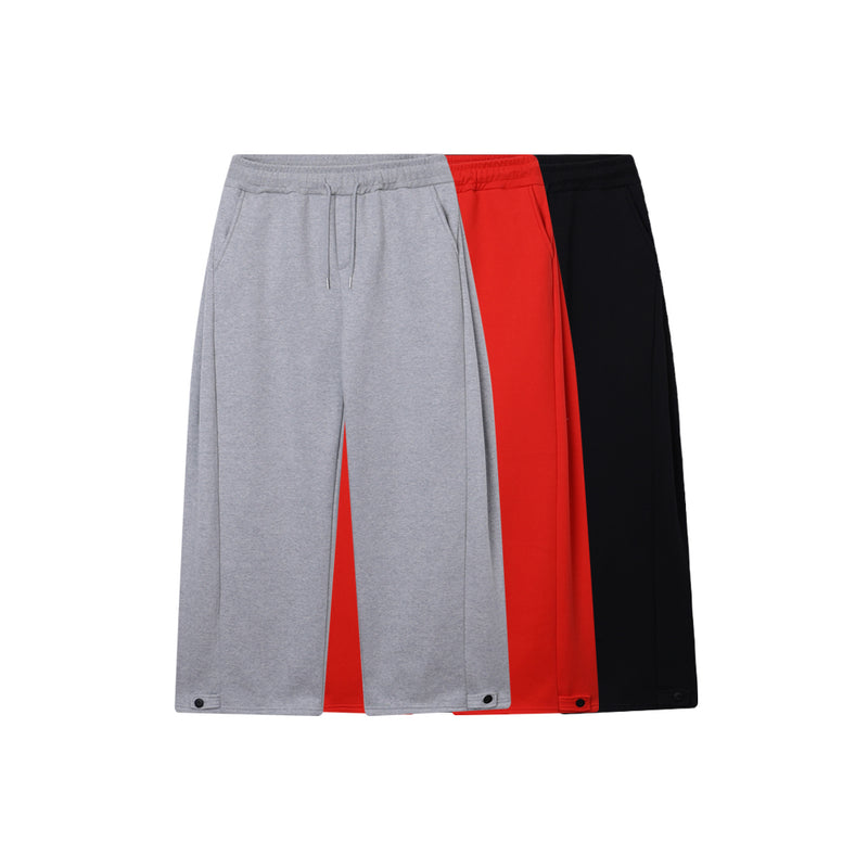 スナップサイドタックワイドパンツ / Snap side tuck wide pants (3color)
