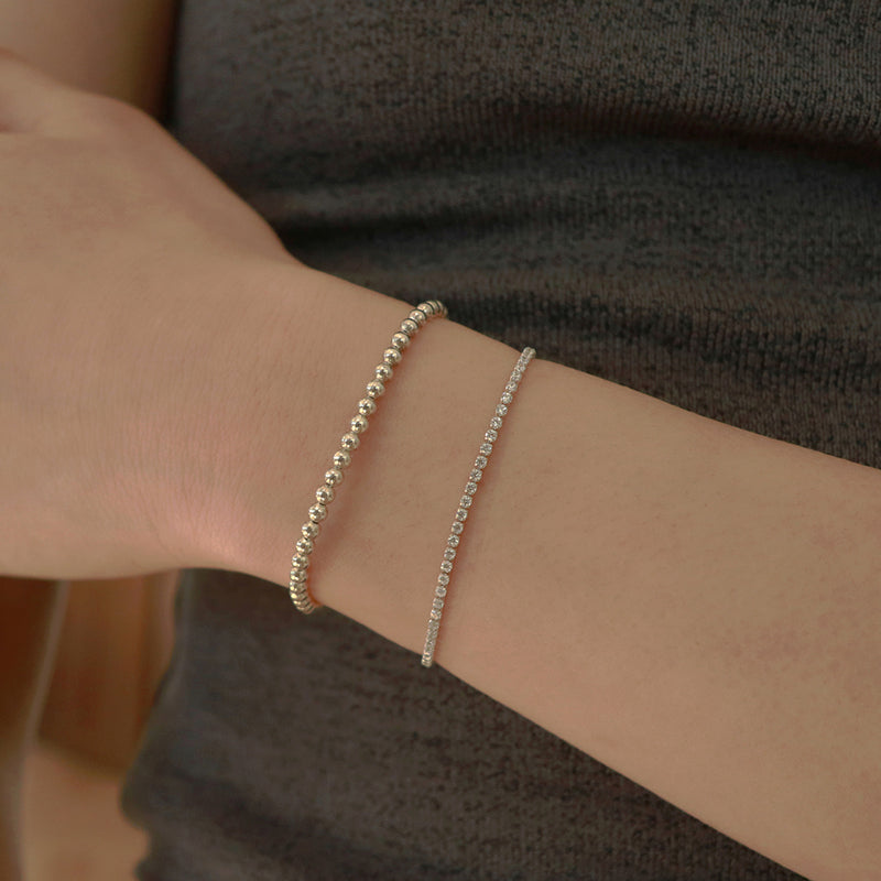 シルバーテニスブレスレット / silver tennis bracelet (silver)
