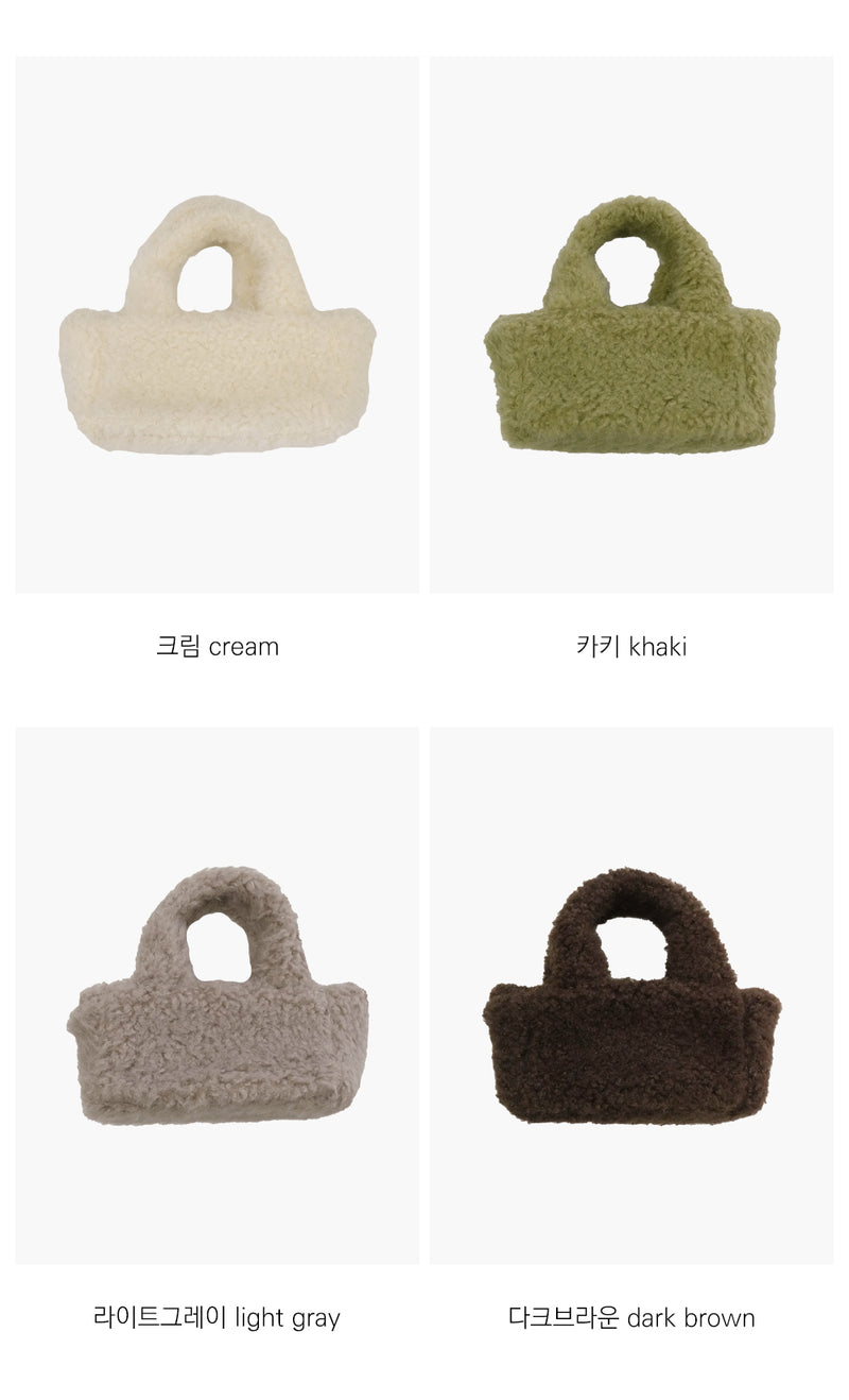 ベイルカーリーウィンターミニハンドルバッグ / Veil Curly Winter Mini Handle Bag