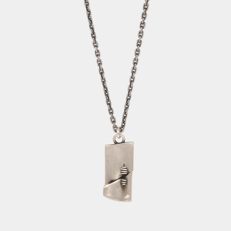 ステッチダメージネックレス/Stitch damage necklace (925 silver)