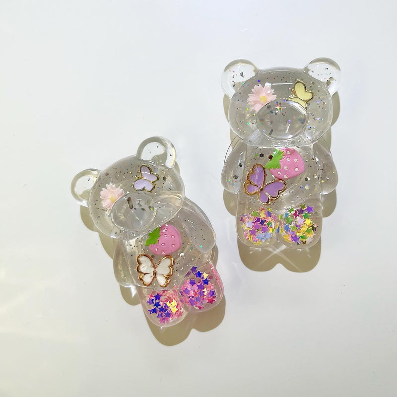 バタフライベアスマホグリップ/Butterfly bear phone-holder (4color)