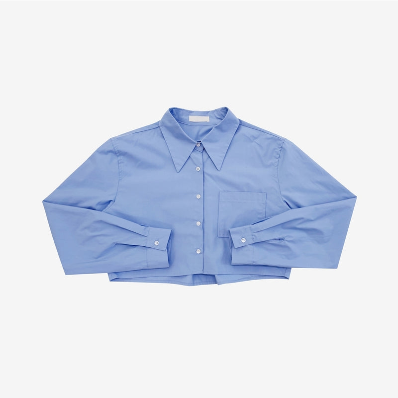 アランポケットクロップシャツ / Alan pocket cropped shirt