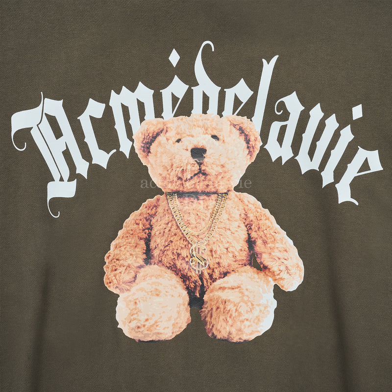 GOLD CHAIN BEAR DOLL HOODIE ZIP UP COCOA