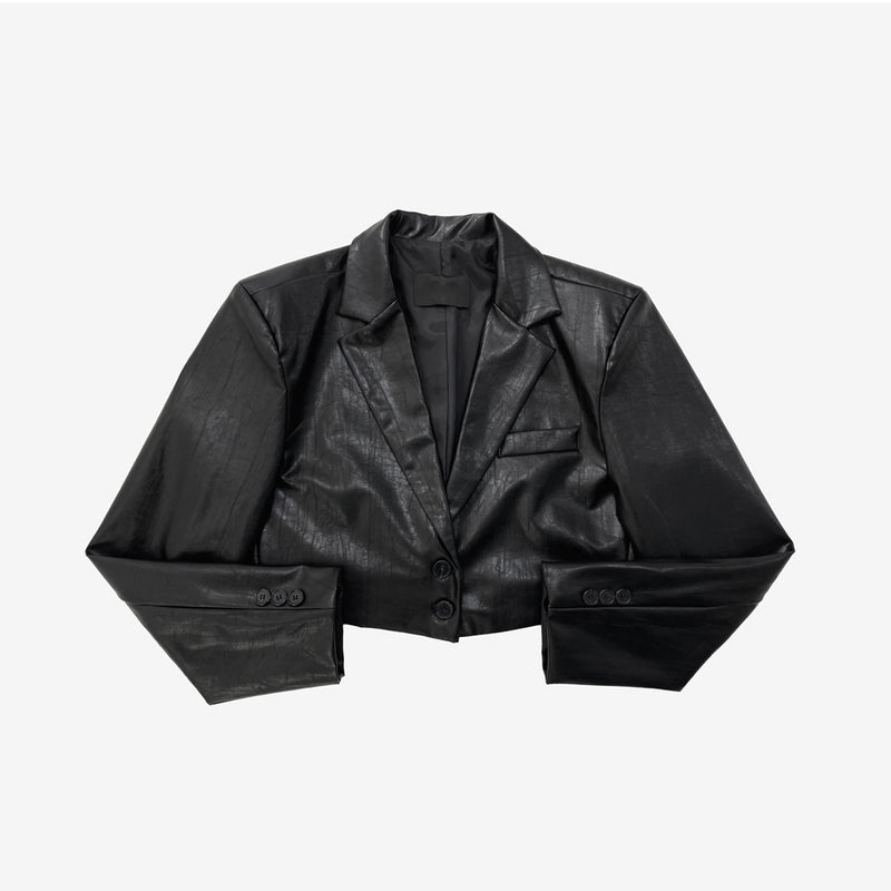Oel Leather Crop Jacket (6687851905142)