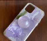 パープルフラワーAアイフォンケース(ジェリーハード)/[jellhard case] purple flower A