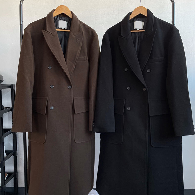 Dear Kara Double Long-Coat(2color) (6625593000054)