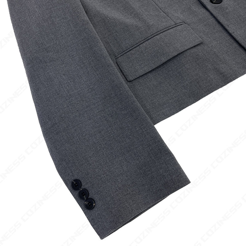 ミニマルクロップドジャケット/CR Minimal Cropped Jacket (5colors)