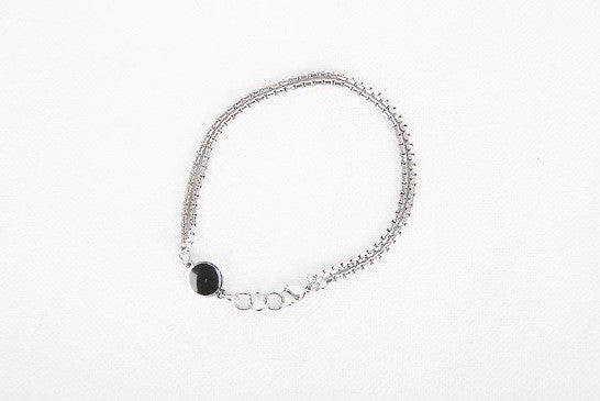 No.9553 black & white double bracelet