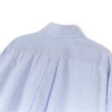 VZロゴビックオーバーフィットオックスフォードストライプシャツスカイブルー/VZ Logo Big Over Fit Oxford Stripe Shirt Skyblue (6683362787446)
