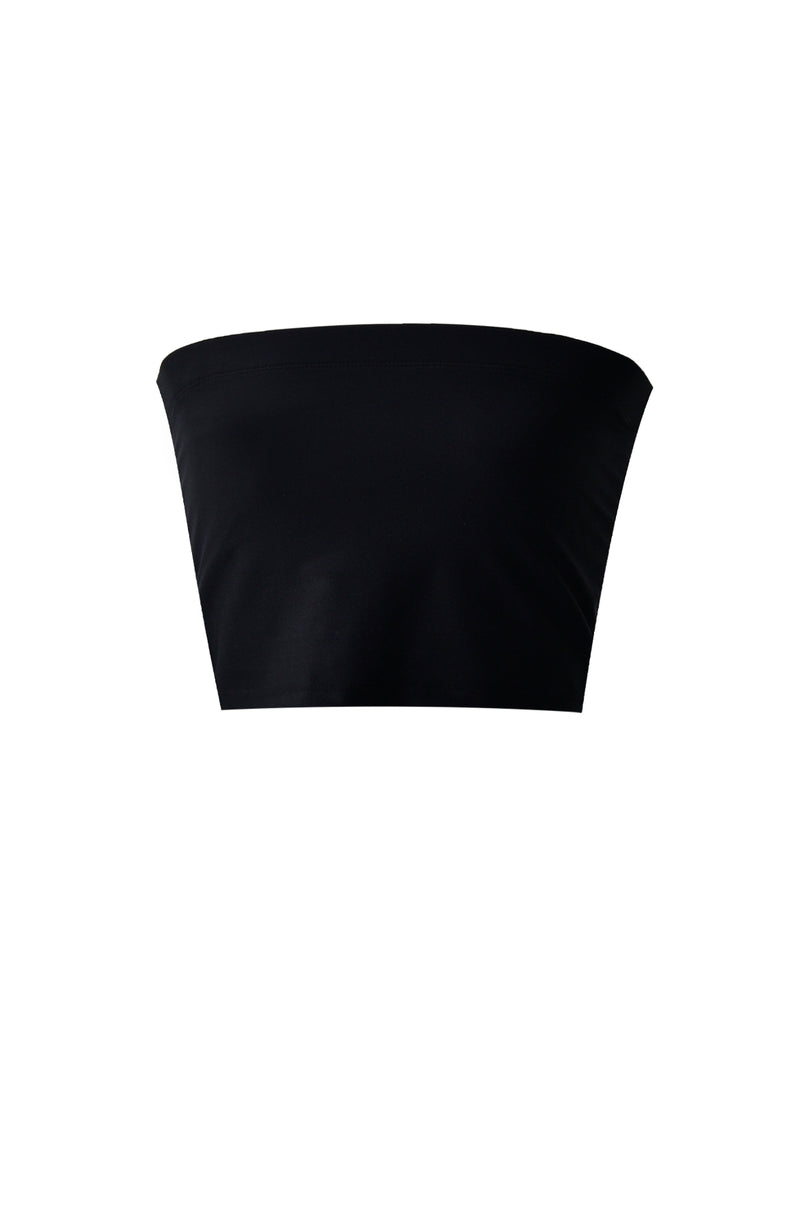 4ウェイマルチトリコットジャージスパンクロップチューブトップ/4-way multi tricot jersey span crop tube top (black)
