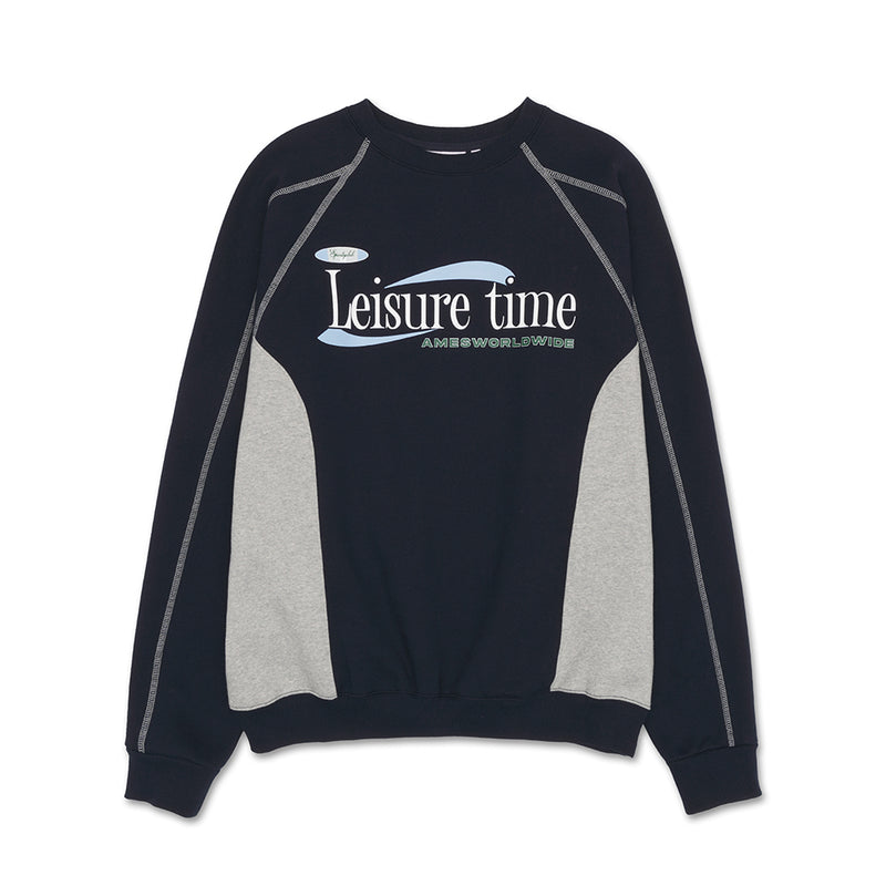 レジャータイムロゴスウェットシャツ / LEISURE TIME LOGO SWEATSHIRT NAVY