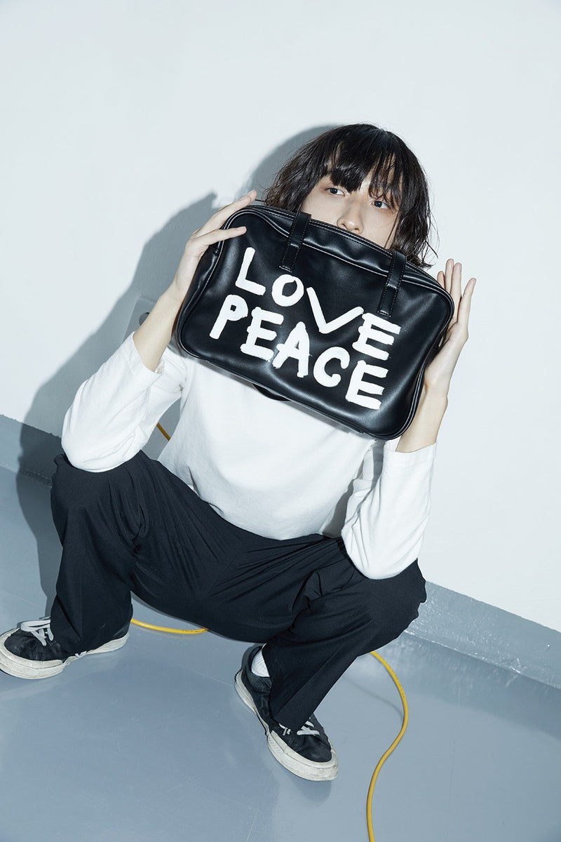 LOVE PEACE BAG - Black (6614943760502)