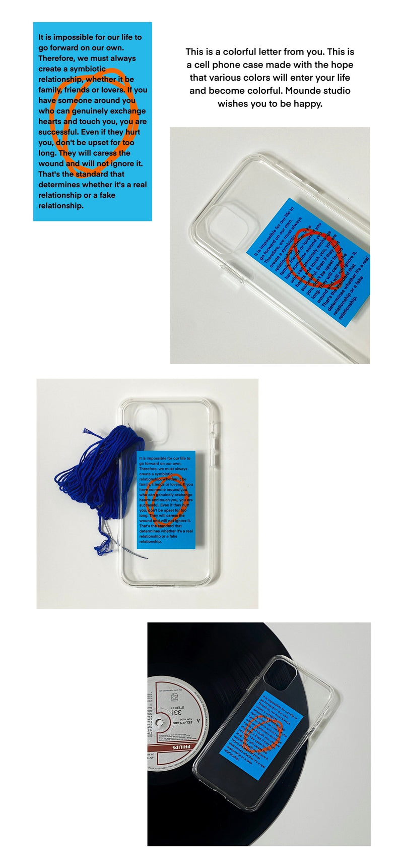 ブルーレター ケース / Blue letter case - jelly hard