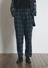 DREAMCATCHER CHECK LOOSE-FIT PANTS (Blue) / ドリームキャッチャーチェックルースフィットパンツ