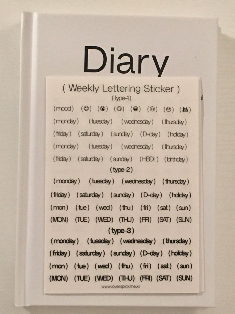 ナンバリングデイリーステッカーセット/Numbering Diary Sticker Set