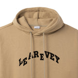 LE AREVEY ARCH LOGO HOODIE BROWN