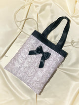 グロッシーオーガンザリボンミニバッグ / Glossy Organza Ribbon Mini Bag (3color)