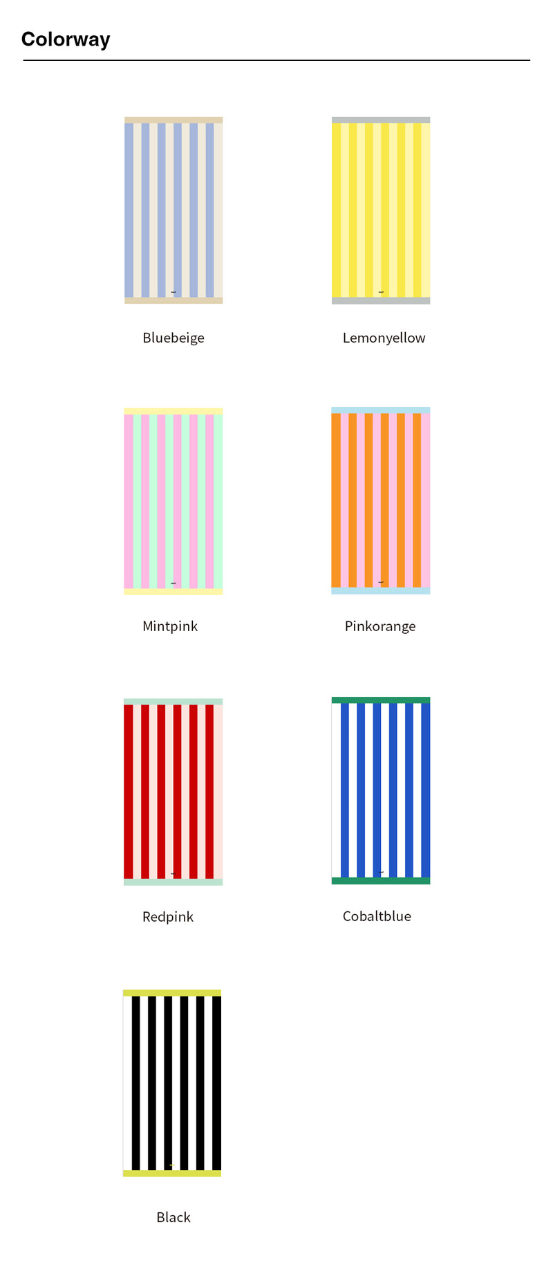 ストライプタオルビーチマット /  Stripe towel mat (7color)