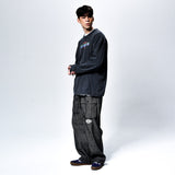 NUMBER EIGHT WIDE CARGO PANTS (BLACK)