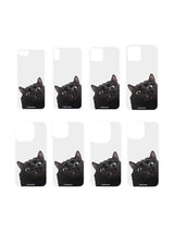 ピーキングキャットフォンケース / Peeking Black Cat Phone Case