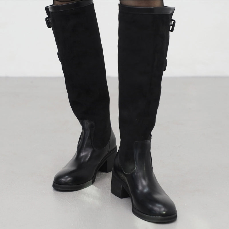 SeAH スエードバックルロングブーツ / SeAH suede buckle long boots