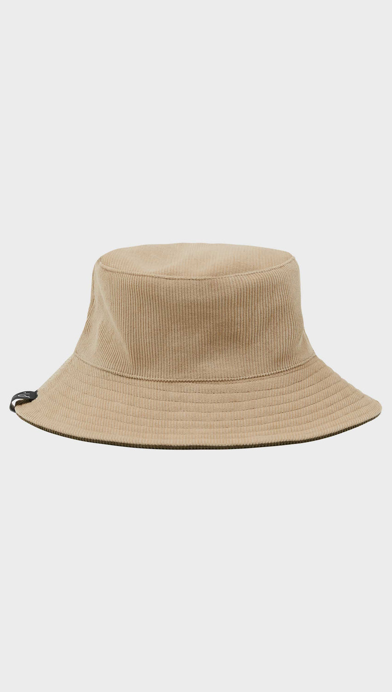 Corduroy Reversible bucket hat (Beige/Khaki)