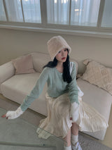 CATHERINE ROUND KNIT CARDIGAN(IVORY, YELLOW, MINT, PINK, PURPLE 5COLORS!) (6655974801526)