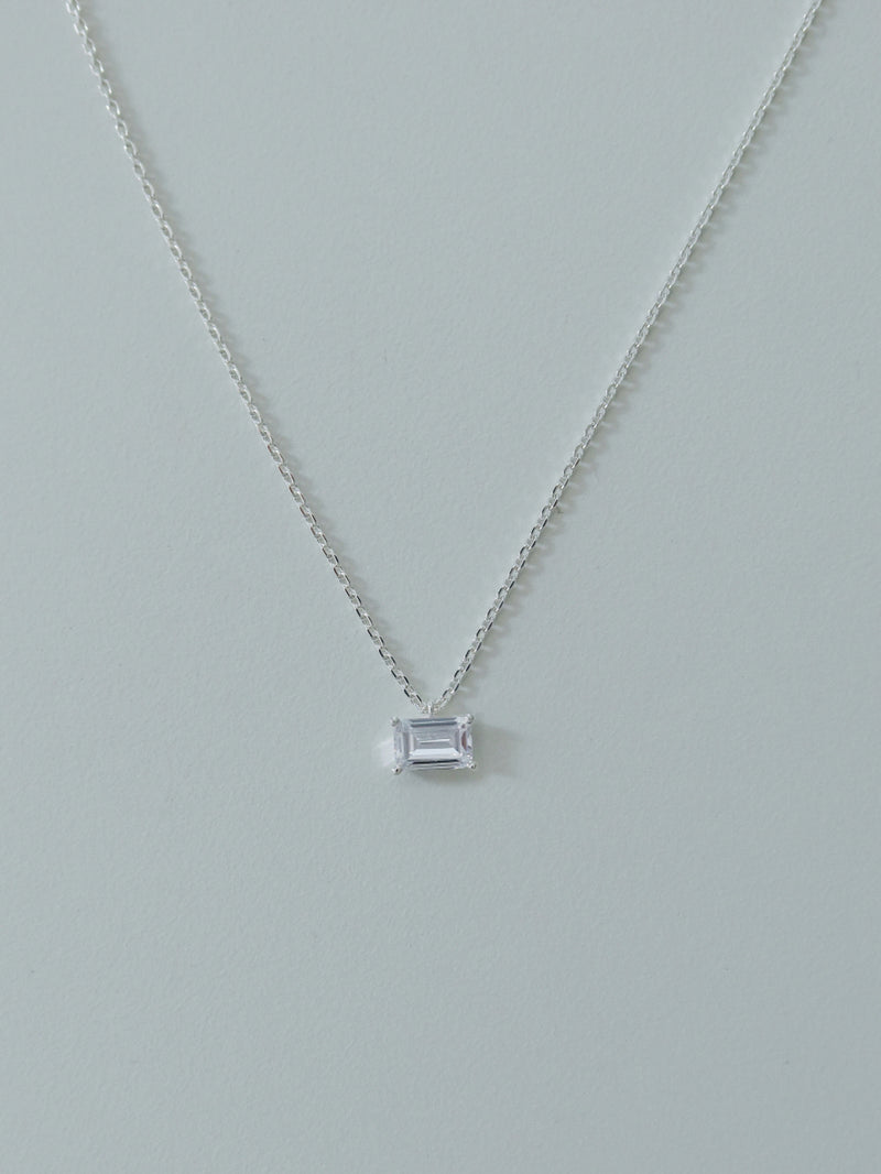 スクエアネックレス / square necklace - white