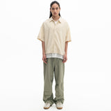 リーフハーフクロップシャツ / Leaf Half Crop Shirt_Ivory