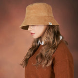 コーデュロイラベル バケットハット / Corduroy label bucket hat