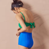フォレストシャーリングチューブトップハイウエストビキニ / Forest Shirring Tube Top High Waist Bikini