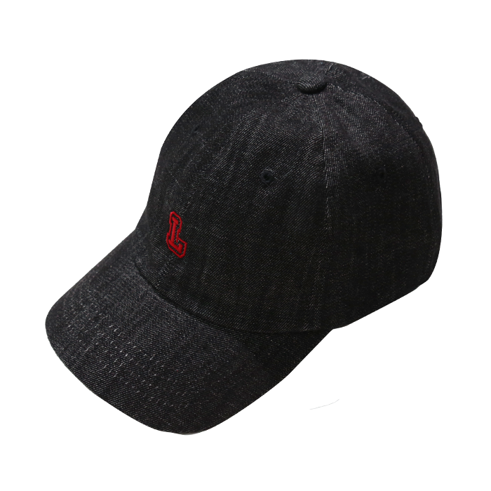 21SS DENIM BALL CAP (black) (6578205229174)