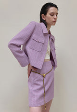 (JK-2859) Evelyn Setup Pocket Tweed Jacket