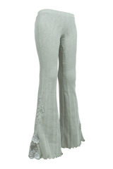 フラワーモチーフパンツ / flower motif pants grey