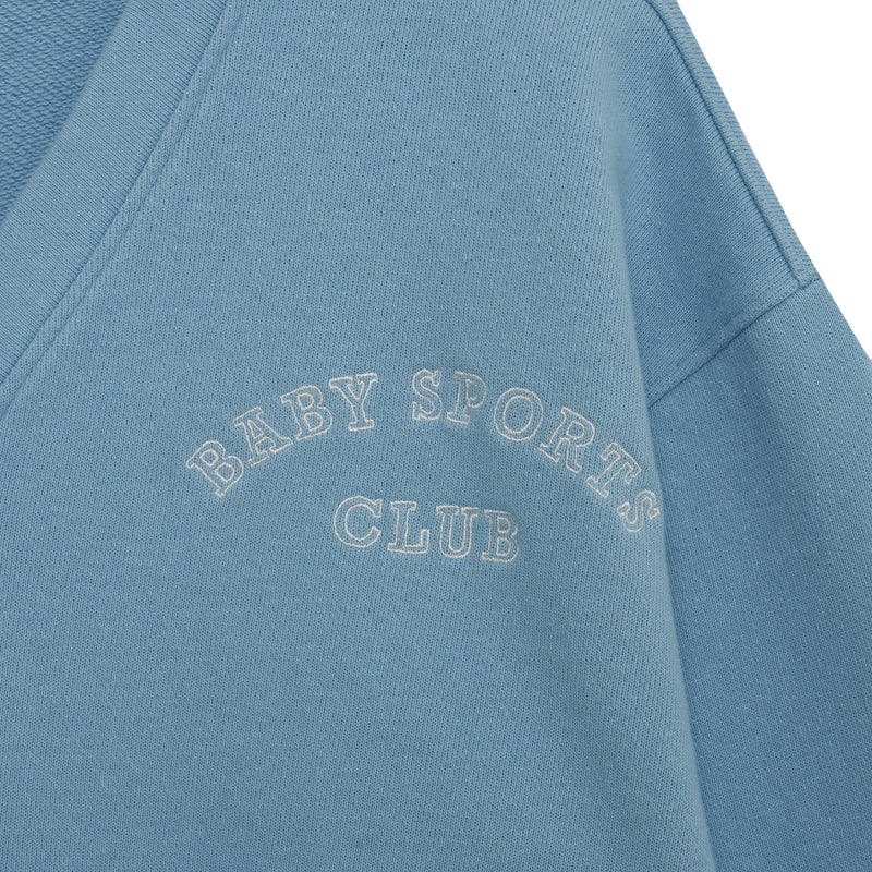 ベイビースポーツクラブスウェットカーディガン / Baby Sports Club Sweat Cardigan _ Vintage sky blue