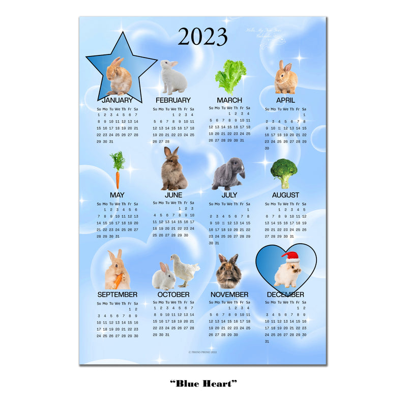 2023 ラビットカレンダーポスター/2023 RABBIT CALENDAR POSTER