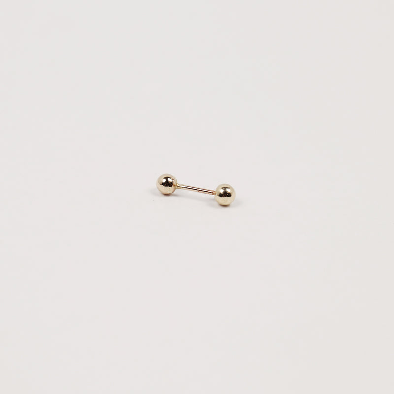 [シングルピアス] 14K ゴールドボールピアス/[single piercing] 14K GOLD BALL PIERCING (3mm)