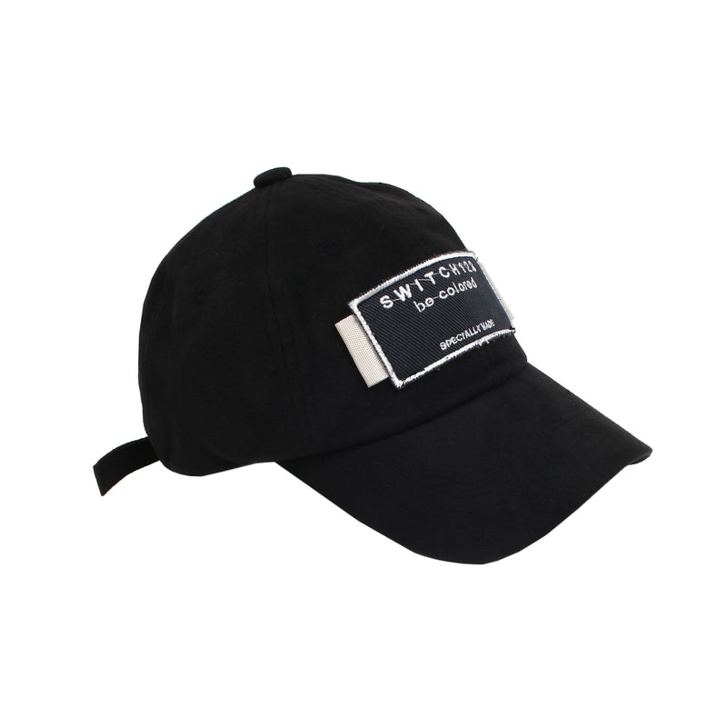 SUEDE LOGO BALL CAP  (UNISEX) (6628194386038)