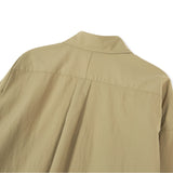 VZロゴビックオーバーフィットナイロンワークシャツベージュ/VZ Logo Big Over Fit Nylon Work Shirt Beige (6683364098166)